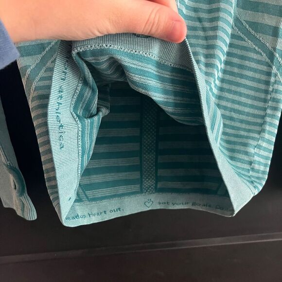 Lululemon Swiftly Tech Long Sleeve Crew Size 6 Heathered Forage Teal - Picture 6 of 8